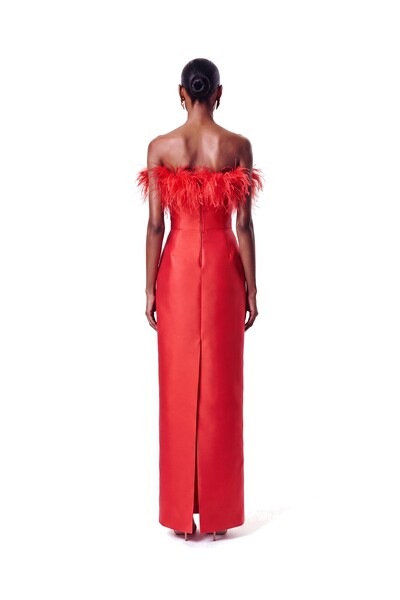 Foto Vestido New Alba Longo Plumas Top