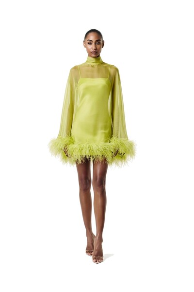 Foto Vestido Fênix Curto Plumas