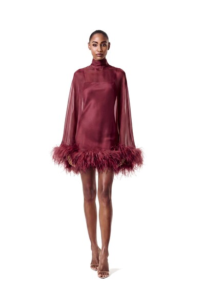 Foto Vestido Fênix Curto Plumas