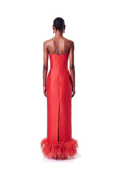 Foto Vestido New Alba Longo Plumas Barra