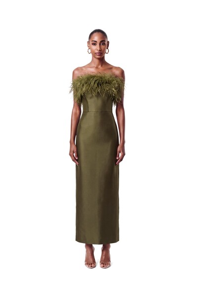 Foto Vestido New Alba Midi Plumas Top