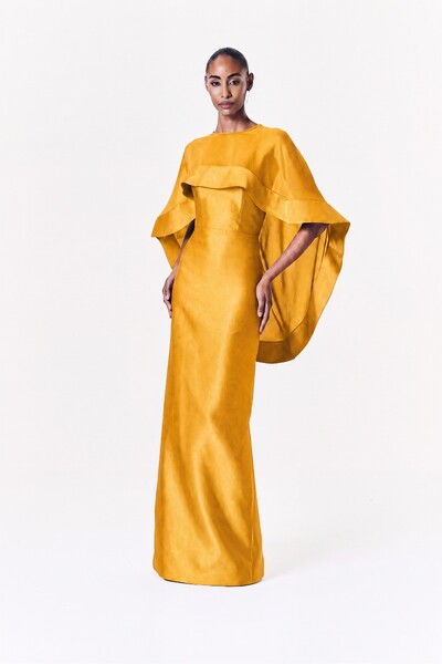 Foto Vestido Alba Longo Com Capa Catarina Curta