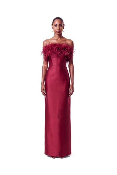 Foto Vestido New Alba Longo Plumas Top