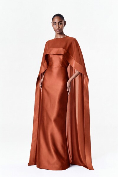 Foto Vestido Alba Longo Com Capa Catarina Longa