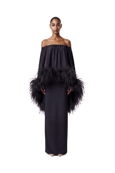Foto Vestido Versalhes Plumas