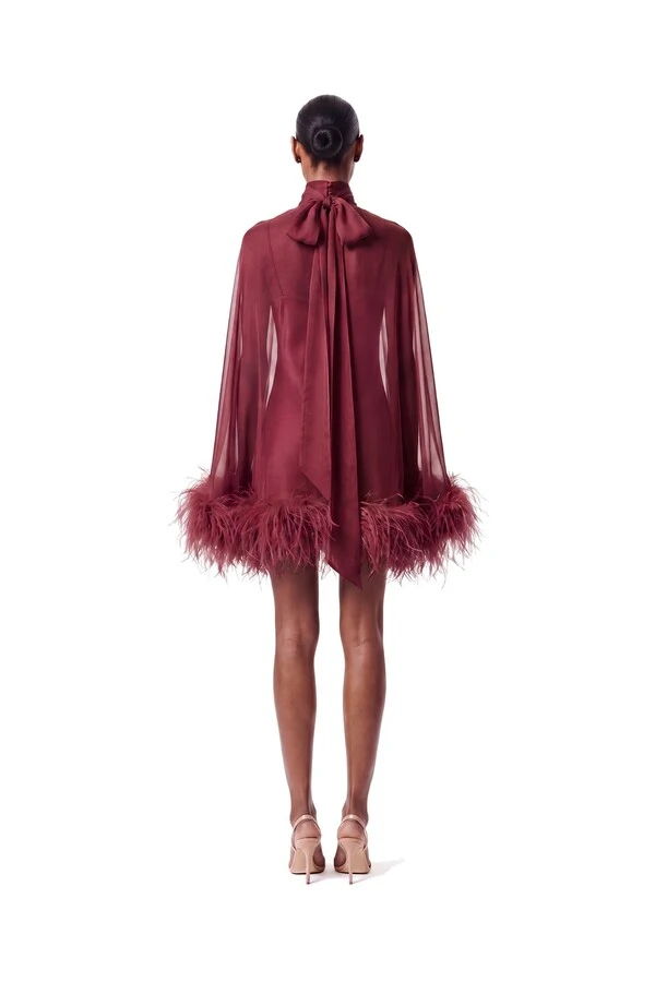 Vestido Fênix Curto Plumas