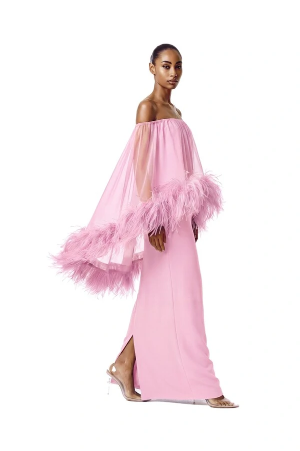 Vestido Versalhes Plumas