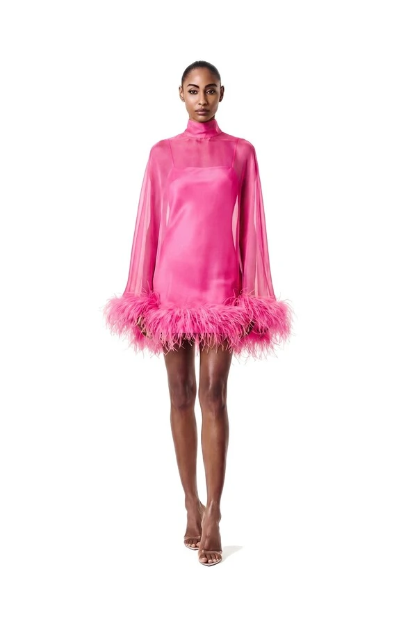 Vestido Fênix Curto Plumas