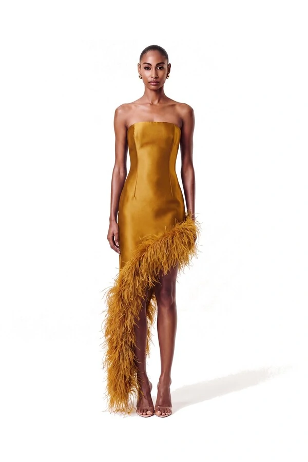 Vestido New Ana Plumas