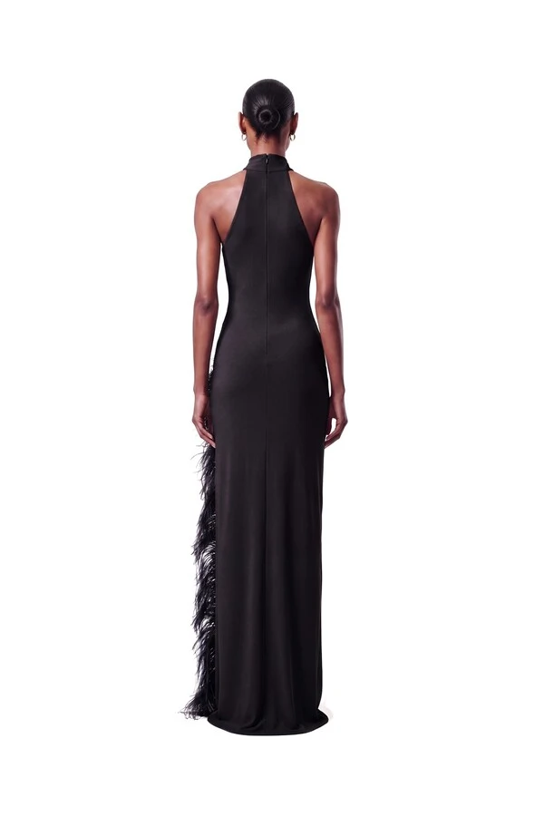 Vestido London Plumas