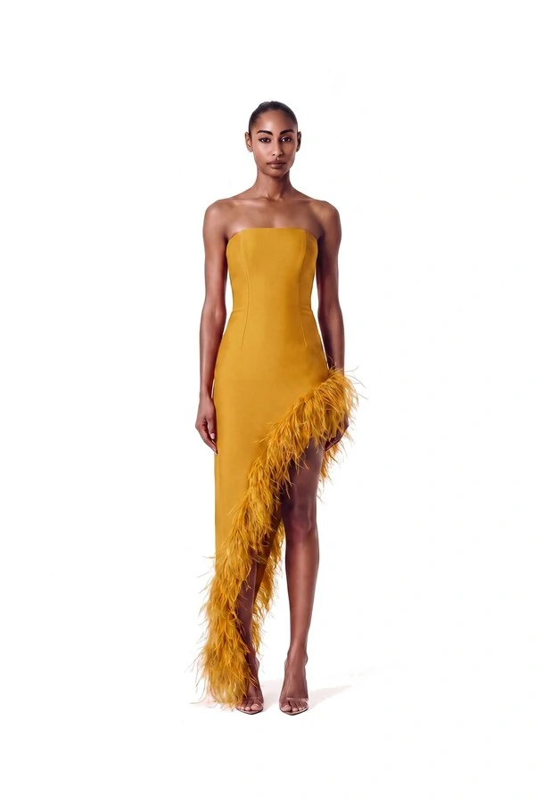 Vestido Raquel Plumas