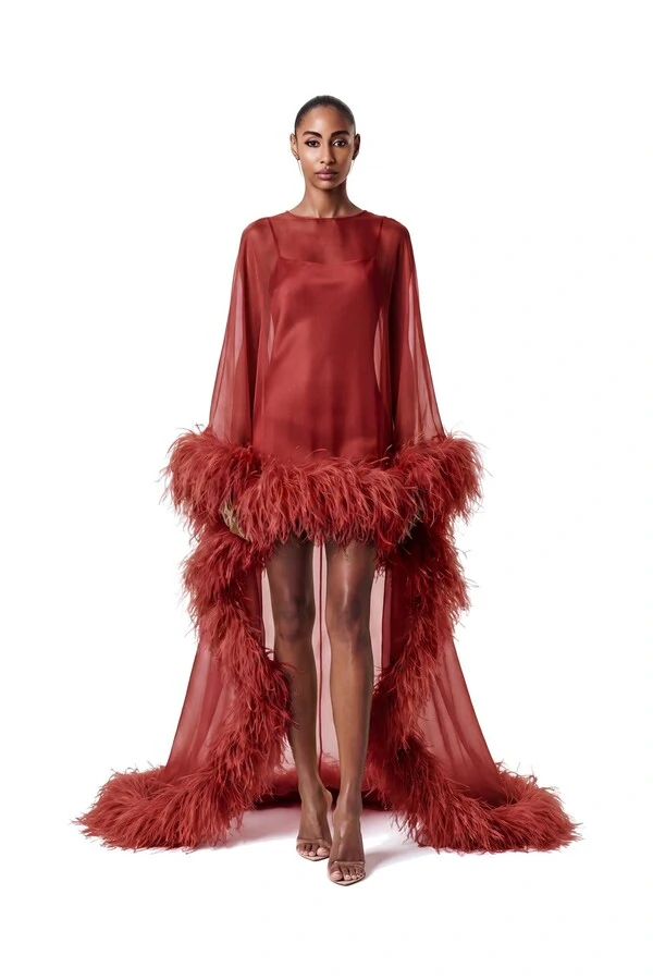 Vestido New Fênix Plumas