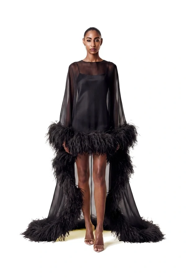 Vestido New Fênix Plumas