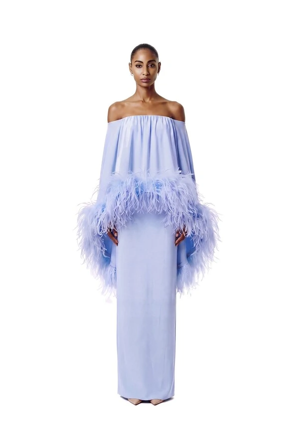 Vestido Versalhes Plumas