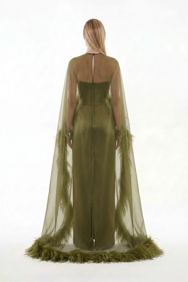 Vestido Alba com Capa Longo
