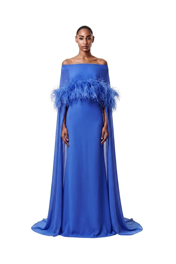 Vestido Selene Plumas
