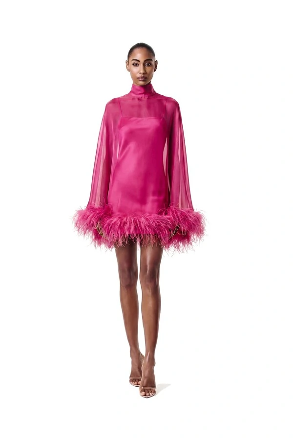 Vestido Fênix Curto Plumas