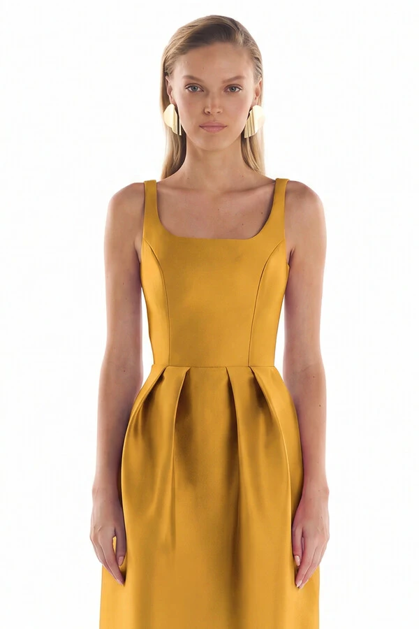 Vestido Alexa Midi Crepe Acetinado PE