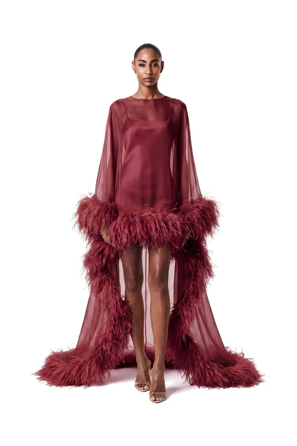 Vestido New Fênix Plumas