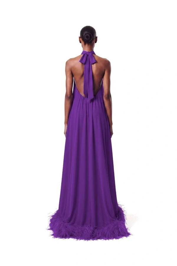 Vestido Violeta Plumas PE