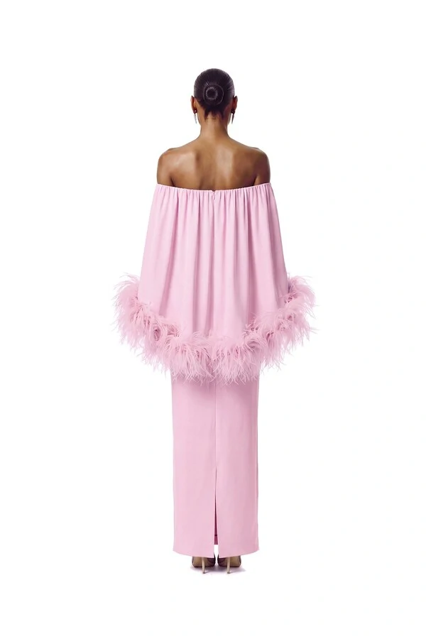Vestido Versalhes Plumas