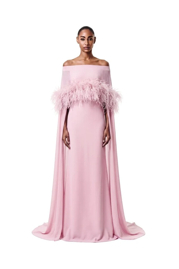 Vestido Selene Plumas
