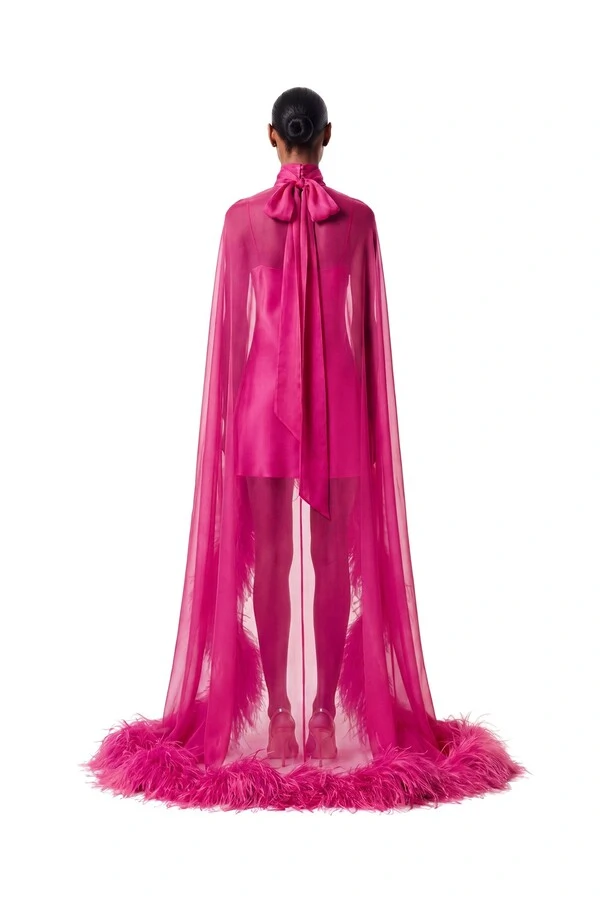 Vestido Fênix Mullet Plumas