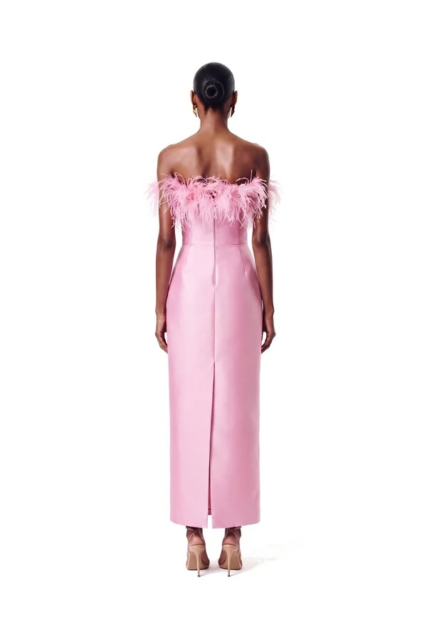 Vestido New Alba Midi Plumas Top