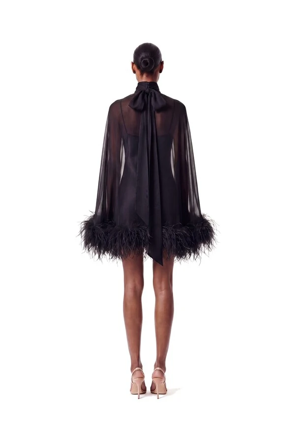 Vestido Fênix Curto Plumas