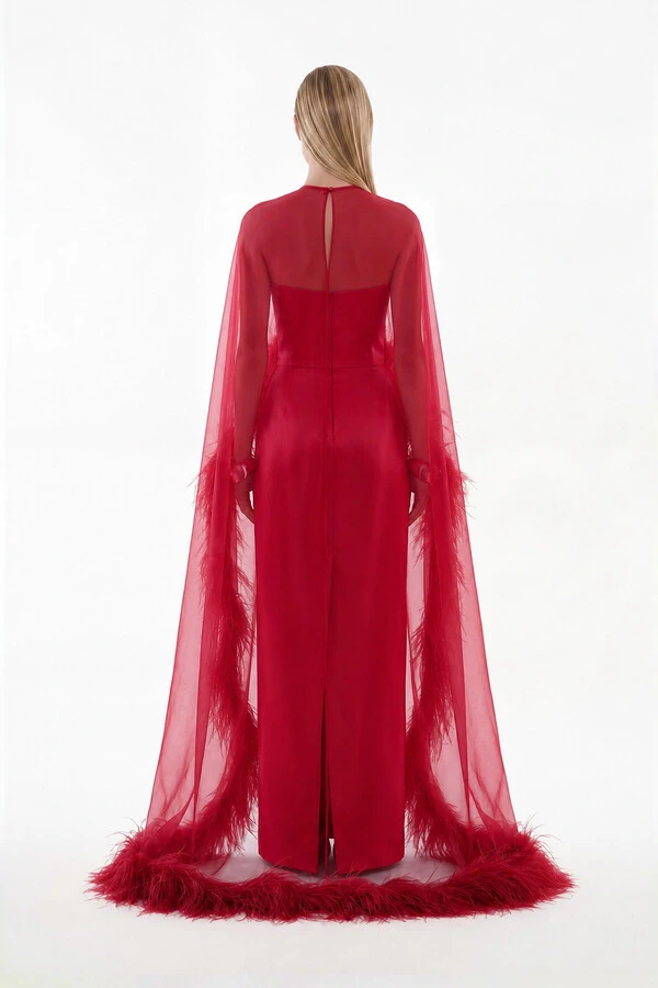 Vestido Alba com Capa Longo