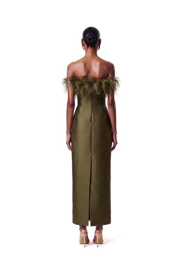 Vestido New Alba Midi Plumas Top