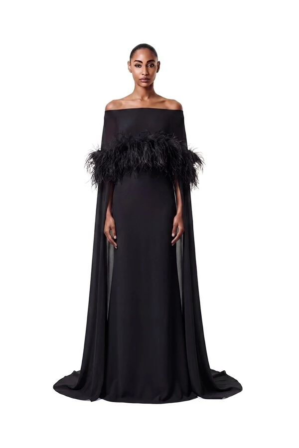Vestido Selene Plumas
