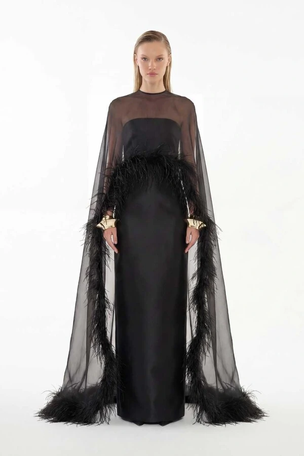 Vestido Alba com Capa Longo