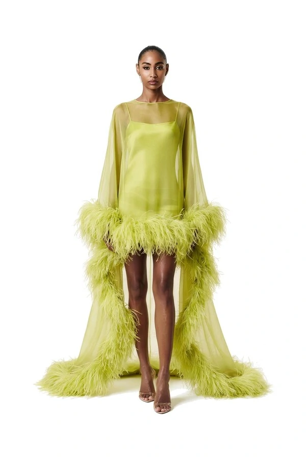 Vestido New Fênix Plumas