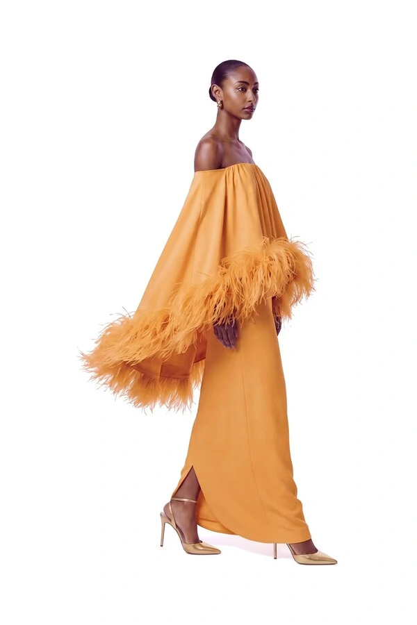 Vestido Versalhes Plumas
