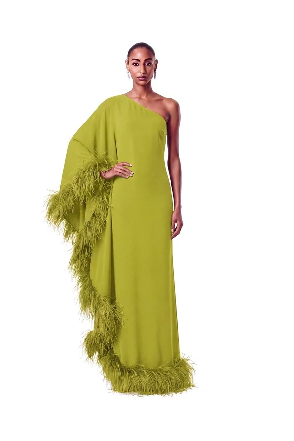 Vestido Florença Plumas