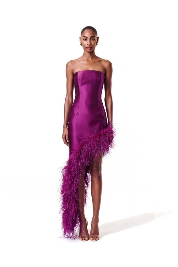 Vestido New Ana Plumas