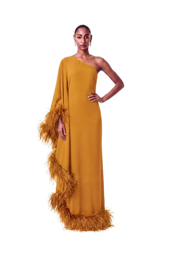 Vestido Florença Plumas
