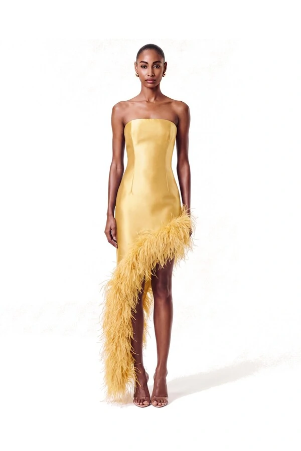 Vestido New Ana Plumas