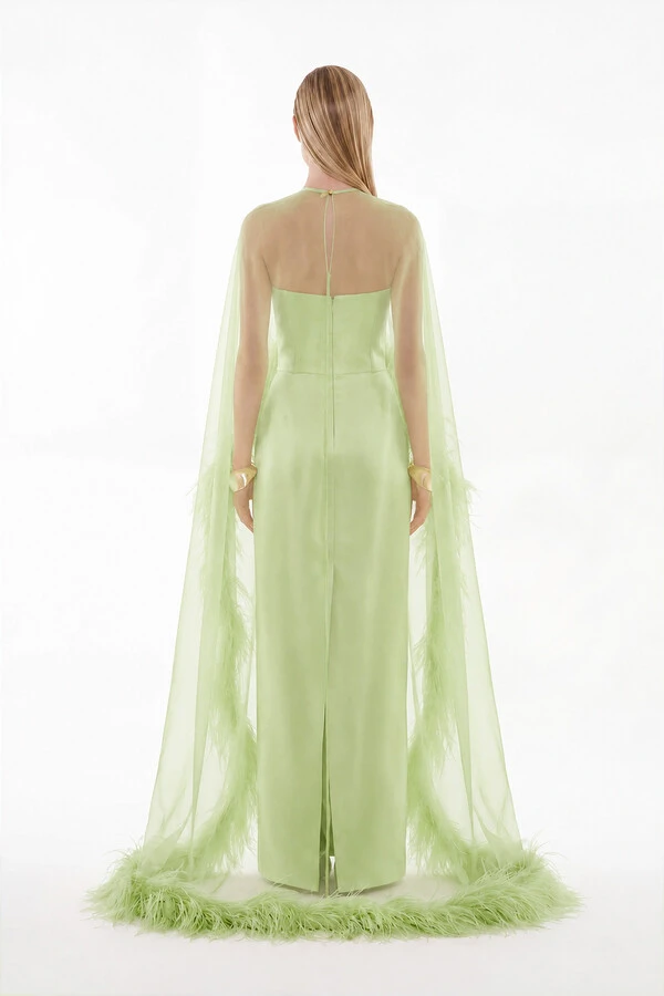 Vestido Alba com Capa Longo