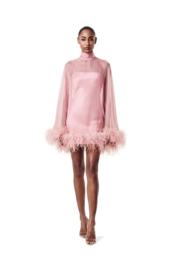 Vestido Fênix Curto Plumas