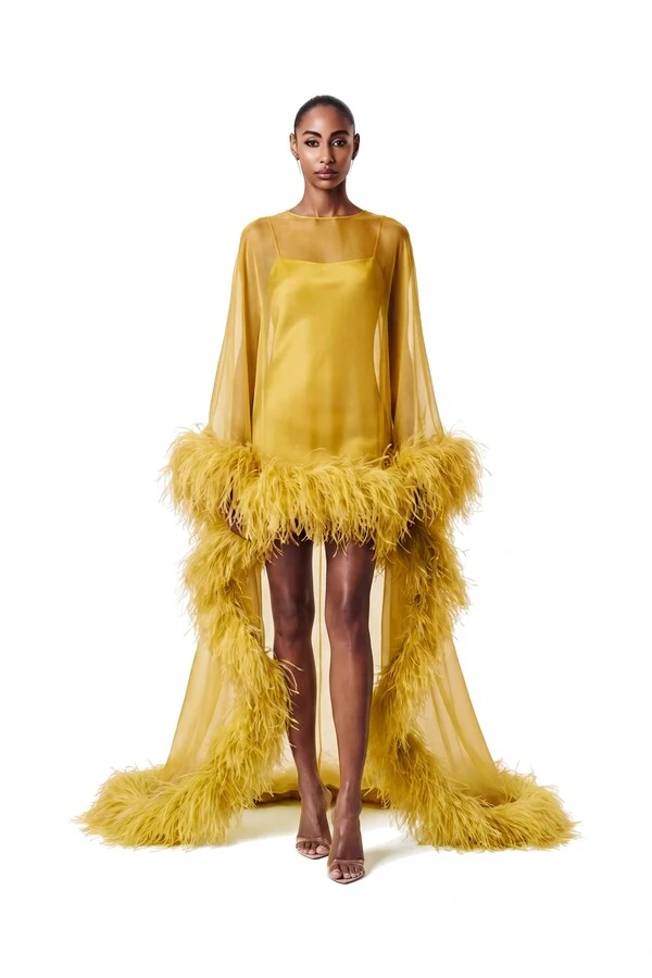Vestido New Fênix Plumas