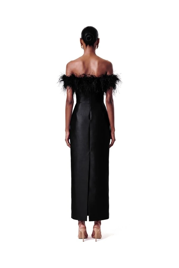 Vestido New Alba Midi Plumas Top
