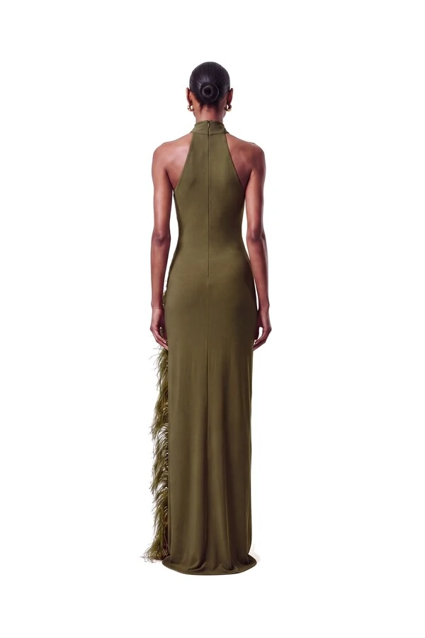 Vestido London Plumas
