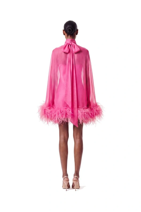 Vestido Fênix Curto Plumas