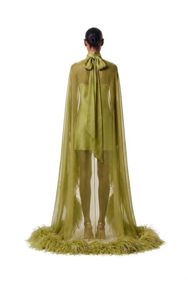 Vestido Fênix Mullet Plumas