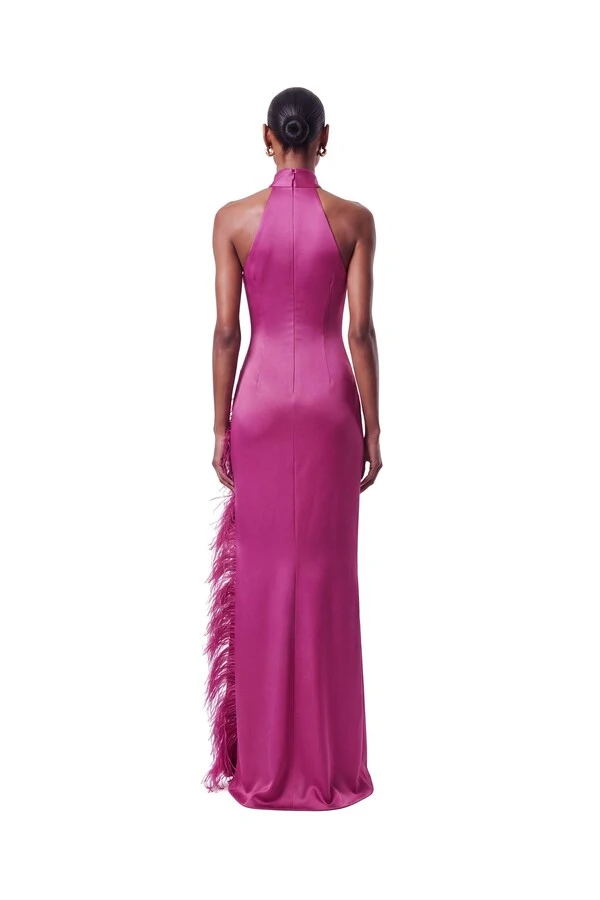 Vestido London Plumas