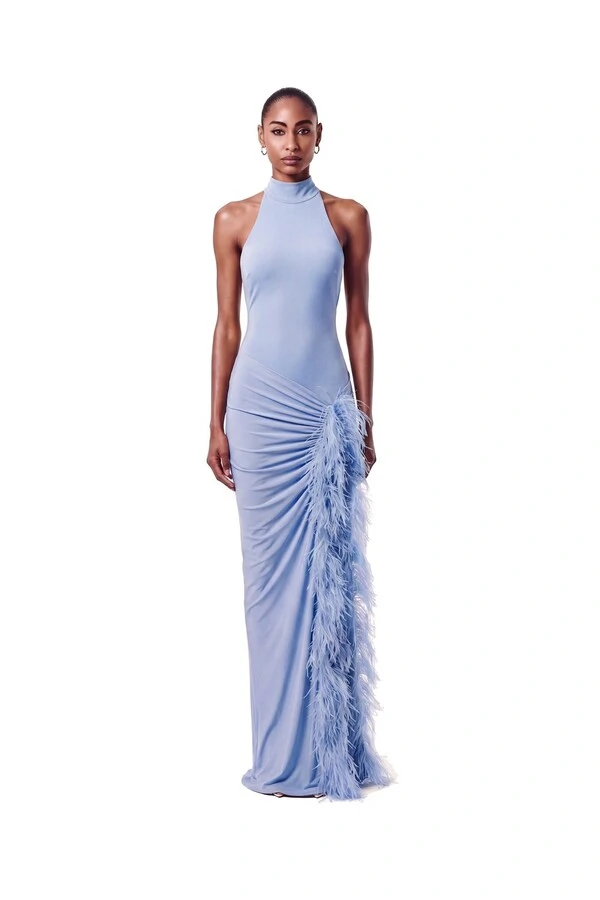 Vestido London Plumas