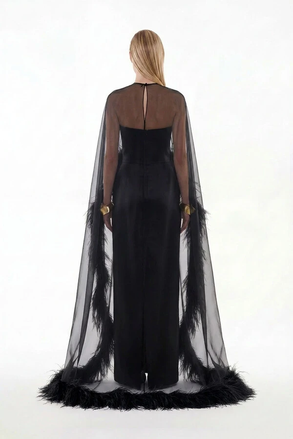 Vestido Alba com Capa Longo