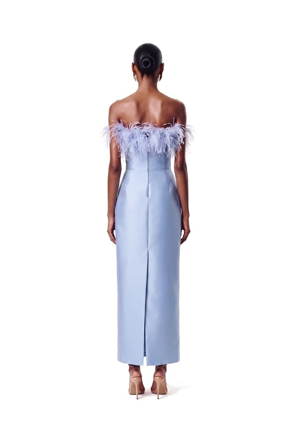 Vestido New Alba Midi Plumas Top